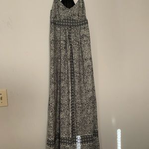Floor Length Ann Taylor Loft Black and White Dress
